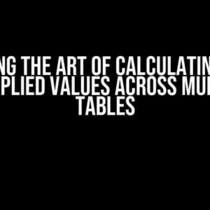 Mastering the Art of Calculating Sum of Multiplied Values Across Multiple Tables