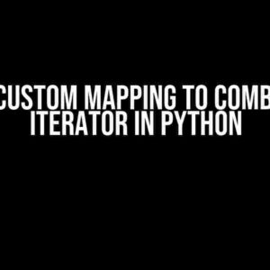 Setting Custom Mapping to Combinations Iterator in Python