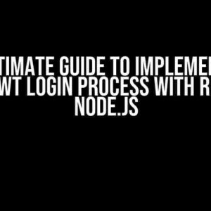 The Ultimate Guide to Implementing a Secure JWT Login Process with React and Node.js